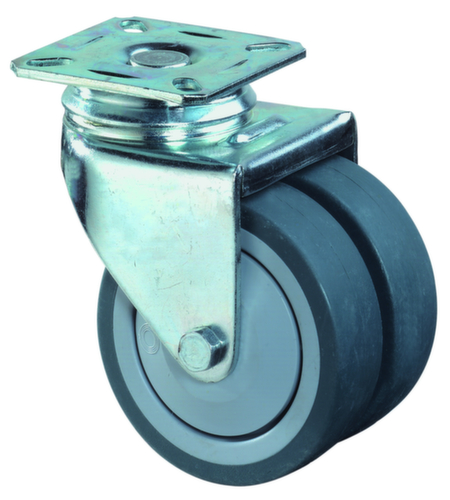 BS-ROLLEN Roulette double pour appareil, force 80 kg, TPE bandage