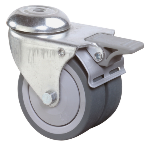 BS-ROLLEN Roulette double pour appareil, force 120 kg, TPE bandage
