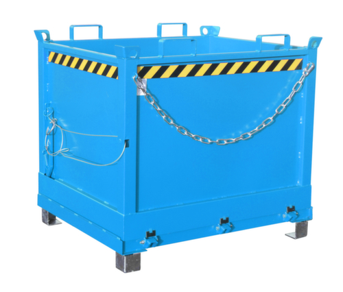 Bauer Conteneur à fond rabattable empilable jusqu'à 2 m³ en RAL 5012 bleu clair