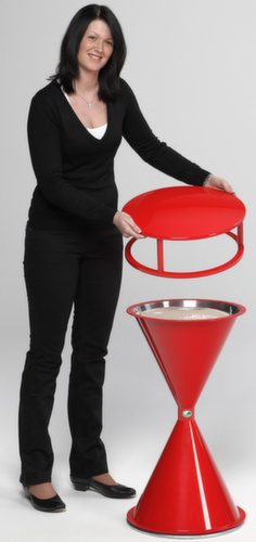 VAR Cendrier sur pied, semblable à RAL3020 rouge signalisation