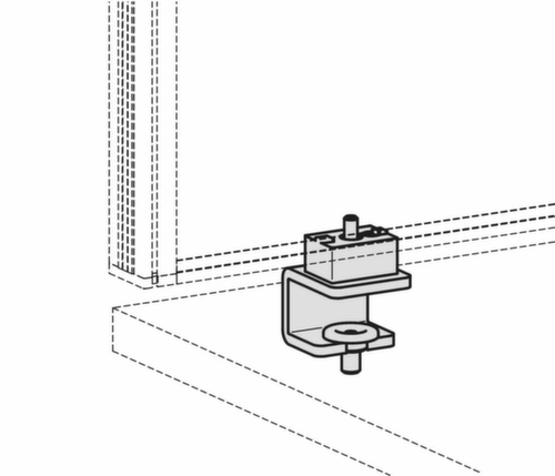 Gera 2 pinces de table Pro pour cloison