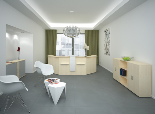 Tablette amovible pour rehausse en saillie de banque d'accueil