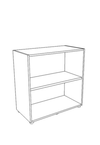 Quadrifoglio Rayonnage de bureau T45, largeur 860 mm, 2 HC, blanc