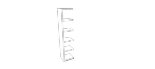 Quadrifoglio Panneau d'appoint pour la séparation des salles, blanc, largeur 470 mm