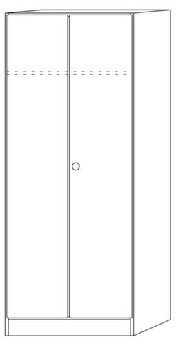 Armoire à portes battantes de bureau avec vestiaires