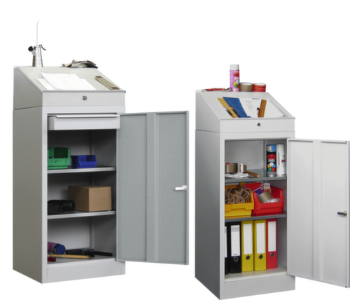 PAVOY armoire de bureau, RAL7035 gris clair/RAL7035 gris clair