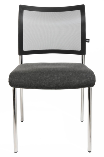 Topstar Siège visiteur Visit 10 avec dossier maille, assise tissu (100 % polypropylène), anthracite