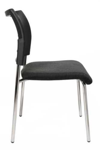 Topstar Siège visiteur Visit 10 avec dossier maille, assise tissu (100 % polypropylène), anthracite