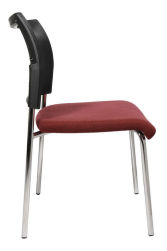 Topstar Siège visiteur Visit 10 avec dossier maille, assise tissu (100 % polypropylène), bordeaux