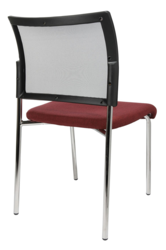 Topstar Siège visiteur Visit 10 avec dossier maille, assise tissu (100 % polypropylène), bordeaux