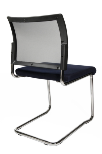 Topstar Fauteuil luge pour visiteurs Visit 20 avec dossier maille, assise tissu (100 % polypropylène), bleu foncé