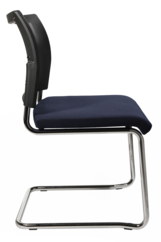 Topstar Fauteuil luge pour visiteurs Visit 20 avec dossier maille, assise tissu (100 % polypropylène), bleu foncé