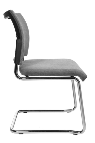 Topstar Fauteuil luge pour visiteurs capitonné Visit 20, assise tissu (100 % polypropylène), gris clair