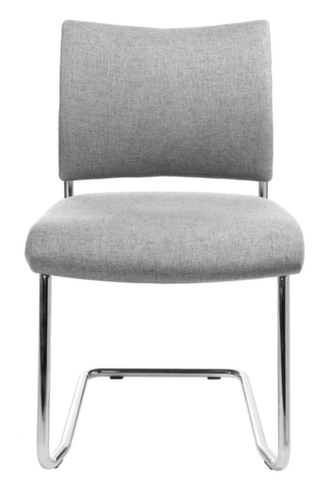 Topstar Fauteuil luge pour visiteurs capitonné Visit 20, assise tissu (100 % polypropylène), gris clair