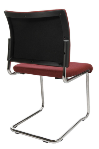 Topstar Fauteuil luge pour visiteurs capitonné Visit 20, assise tissu (100 % polypropylène), bordeaux