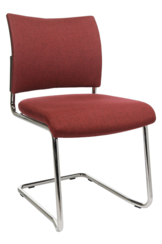 Topstar Fauteuil luge pour visiteurs capitonné Visit 20, assise tissu (100 % polypropylène), bordeaux