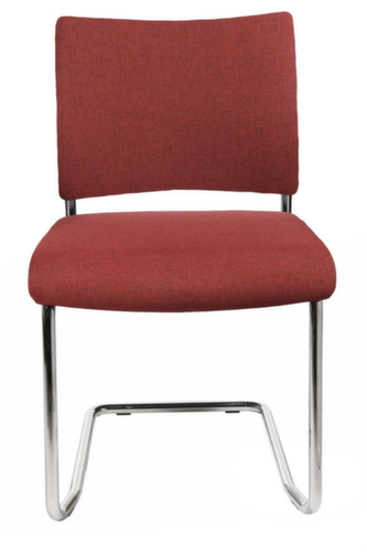 Topstar Fauteuil luge pour visiteurs capitonné Visit 20, assise tissu (100 % polypropylène), bordeaux