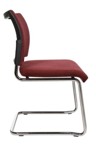 Topstar Fauteuil luge pour visiteurs capitonné Visit 20, assise tissu (100 % polypropylène), bordeaux