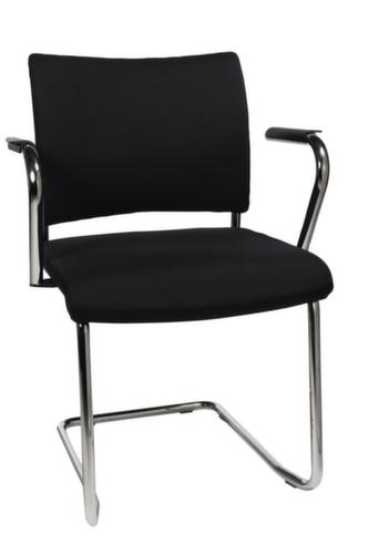 Topstar Fauteuil luge pour visiteurs capitonné Visit 20, assise tissu (100 % polypropylène), noir