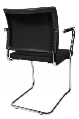 Topstar Fauteuil luge pour visiteurs capitonné Visit 20, assise tissu (100 % polypropylène), noir