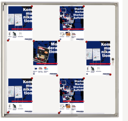 Franken Vitrine d'affichage plate X-tra!Line® pour l'intérieur