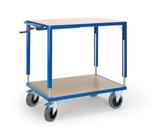 Rollcart Chariot de table réglable en hauteur 1090x700 mm, force 400 kg, 2 plateaux
