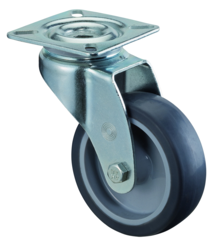 BS-ROLLEN Roulette pour machines thermoplastique non tachante, force 90 kg, TPE bandage