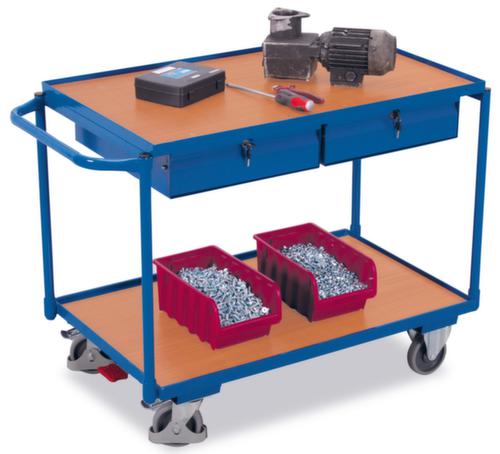 VARIOfit Chariot à plateaux 985x590 mm, force 250 kg, 2 plateaux