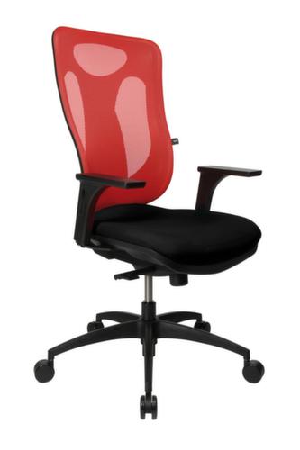 Topstar Siège de bureau pivotant Net Pro 100 avec mécanisme synchrone ponctuel, Dossier maille, noir