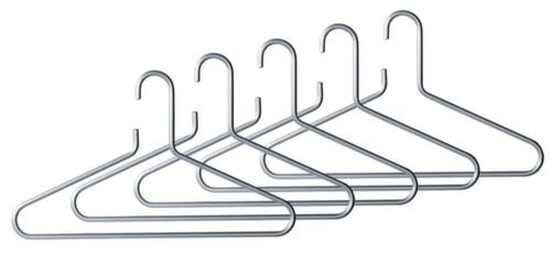 5 cintres en aluminium, argent