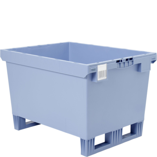 BITO Conteneur consigné de grand volume à fond nervuré + patins, capacité 151 l