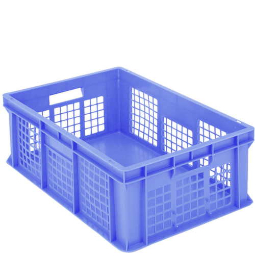 BITO Bac gerbable norme Europe parois ajourées, bleu, capacité 42 l