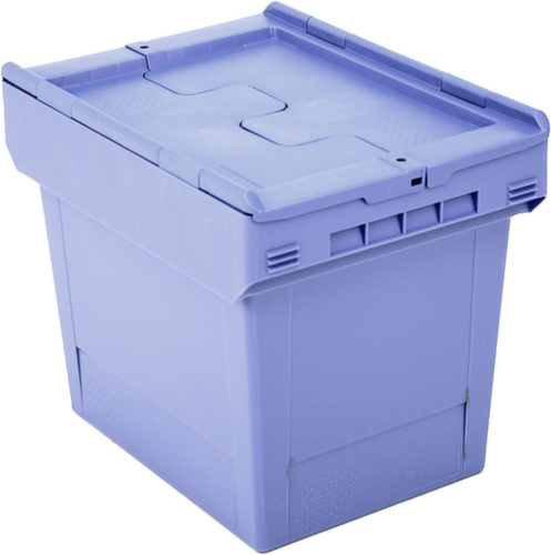 BITO Bac réutilisable plombable, capacité 27 l, Couvercle à charnière en 2 parties