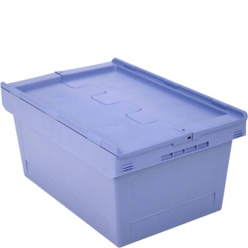 BITO Bac réutilisable plombable, capacité 47 l, Couvercle à charnière en 2 parties