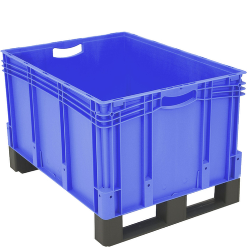 BITO Bac gerbable norme Europe à double fond, bleu, capacité 164 l