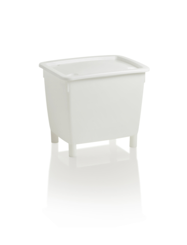 Cuve rectangulaire à manutentionner, capacité 210 l, nature, 4 pieds