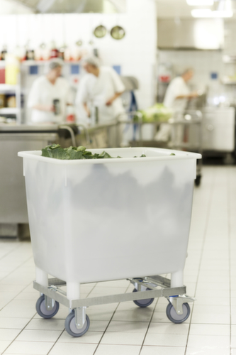 Cuve rectangulaire à manutentionner, capacité 210 l, nature, 4 pieds