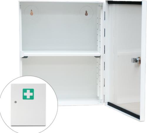 actiomedic Armoire de premiers secours en acier, vide / pour calage selon DIN 13157