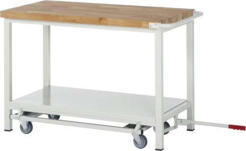 RAU établi Serie 8000 de type rabattable, 1 tablette, 1 barre de poussée