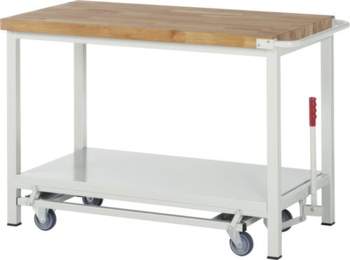 RAU établi Serie 8000 de type rabattable, 1 tablette, 1 barre de poussée