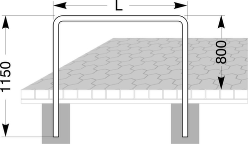 Arceau pour cycles en tube rond