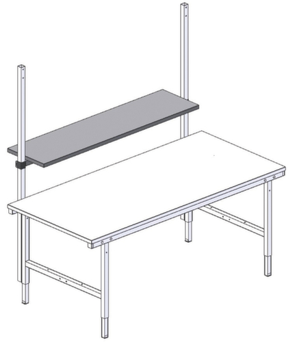 Rocholz Tablette pour table d'emballage, largeur x profondeur 1600 x 400 mm