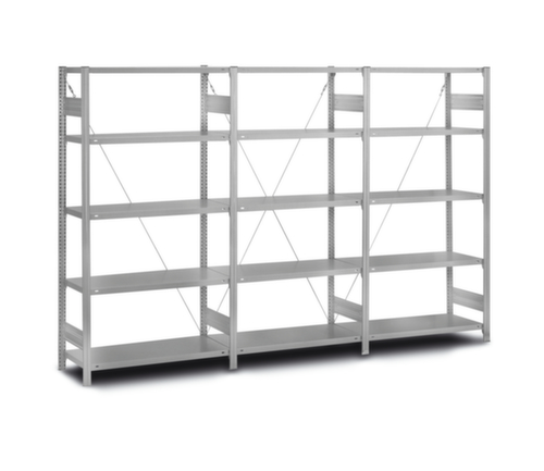 hofe Rayonnages sans vis en acier inoxydable, hauteur x largeur x profondeur 2000 x 1060 x 535 mm, 5 tablettes