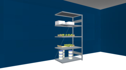 hofe Rayonnages sans vis en acier inoxydable, hauteur x largeur x profondeur 2000 x 1010 x 635 mm, 5 tablettes