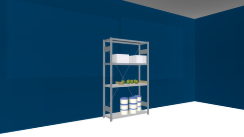 hofe Rayonnages sans vis en acier inoxydable, hauteur x largeur x profondeur 1750 x 1060 x 335 mm, 4 tablettes