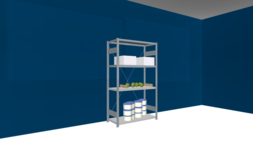 hofe Rayonnages sans vis en acier inoxydable, hauteur x largeur x profondeur 1750 x 1060 x 435 mm, 4 tablettes