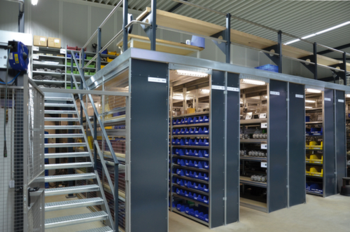 hofe Rayonnages enhofe treillis dans les constructions mi-lourdes, hauteur x largeur x profondeur 3000 x 1310 x 835 mm, 7 tablettes