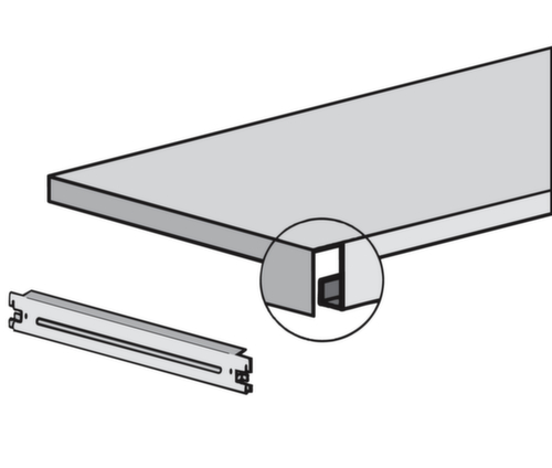 hofe Tablette avec traverses, largeur x profondeur 1325 x 800 mm