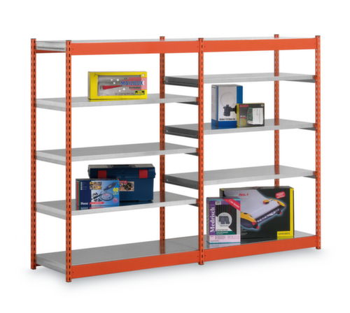 hofe Rayonnage sans boulons, hauteur x largeur x profondeur 2000 x 1060 x 600 mm, 5 tablettes