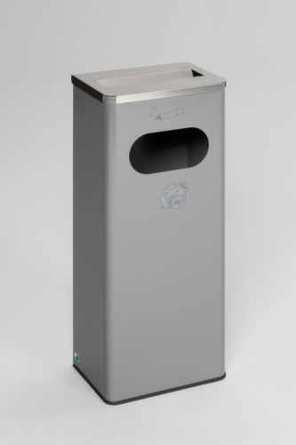 VAR Cendrier poubelle avec 1 ouverture d'introduction, argent